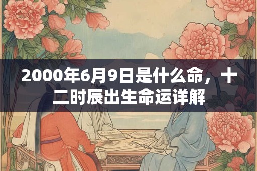 2000年6月9日是什么命,十二时辰出生命运详解 2000年6月9日是什么命,十二时辰出生命运详解