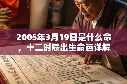 2005年3月19日是什么命,十二时辰出生命运详解 2005年3月19日是什么命,十二时辰出生命运详解