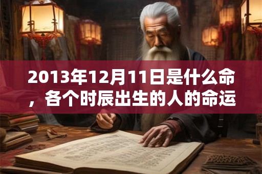 2013年12月11日是什么命,各个时辰出生的人的命运 2013年12月11日是什么命,各个时辰出生的人的命运