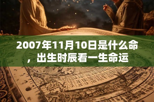 2007年11月10日是什么命,出生时辰看一生命运 2007年11月10日是什么命,出生时辰看一生命运