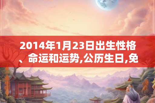 2014年1月23日出生性格、命运和运势,公历生日,免费算命 2014年1月23日出生性格、命运和运势,公历生日,免费算命