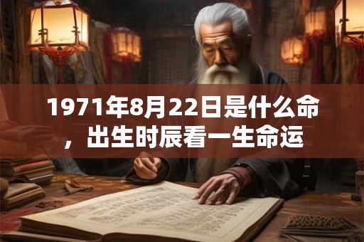 1971年8月22日是什么命,出生时辰看一生命运 1971年8月22日是什么命,出生时辰看一生命运