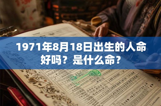 1971年8月18日出生的人命好吗？是什么命？