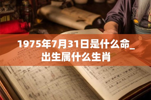 1975年7月31日是什么命_出生属什么生肖