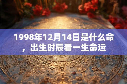1998年12月14日是什么命，出生时辰看一生命运