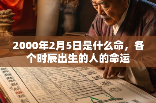 2000年2月5日是什么命,各个时辰出生的人的命运 2000年2月5日是什么命,各个时辰出生的人的命运