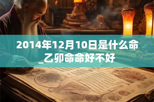 2014年12月10日是什么命_乙卯命命好不好