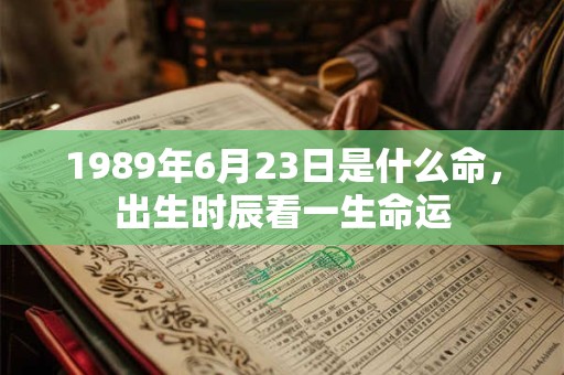 1989年6月23日是什么命，出生时辰看一生命运