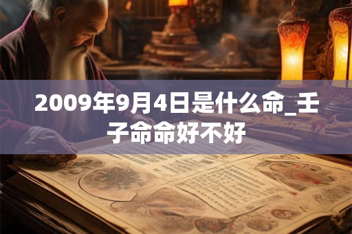 2009年9月4日是什么命_壬子命命好不好