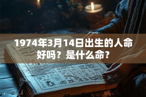 1974年3月14日出生的人命好吗？是什么命？