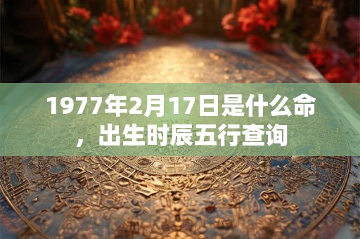 1977年2月17日是什么命,出生时辰五行查询 1977年2月17日是什么命,出生时辰五行查询
