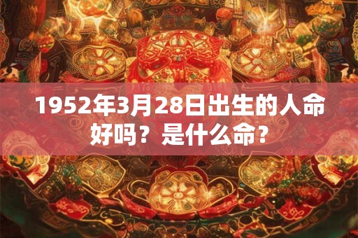 1952年3月28日出生的人命好吗?是什么命? 1952年3月28日出生的人命好吗?是什么命?