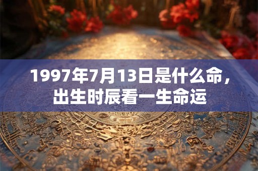1997年7月13日是什么命，出生时辰看一生命运