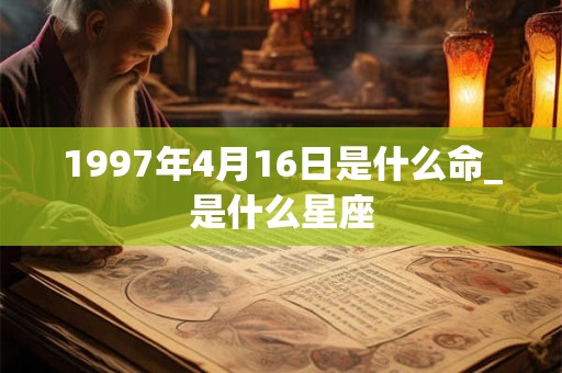 1997年4月16日是什么命_是什么星座