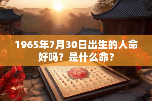 1965年7月30日出生的人命好吗？是什么命？