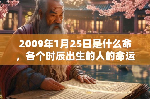 2009年1月25日是什么命，各个时辰出生的人的命运