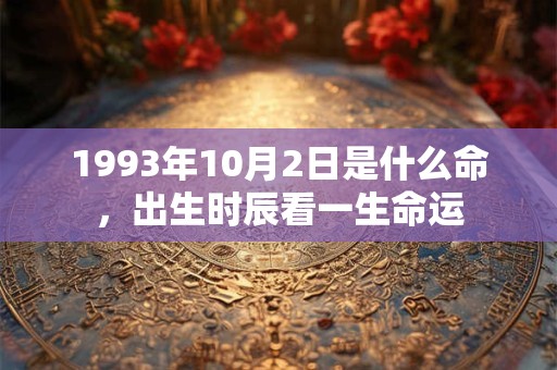 1993年10月2日是什么命,出生时辰看一生命运 1993年10月2日是什么命,出生时辰看一生命运