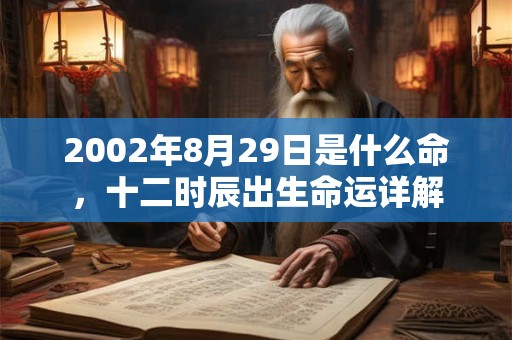 2002年8月29日是什么命，十二时辰出生命运详解