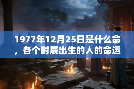 1977年12月25日是什么命,各个时辰出生的人的命运 1977年12月25日是什么命,各个时辰出生的人的命运