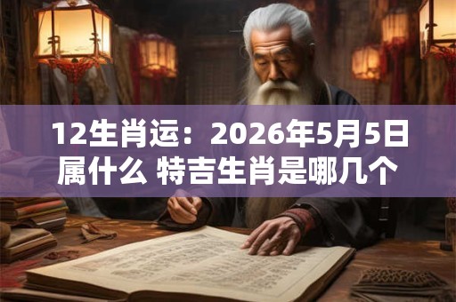 12生肖运：2026年5月5日属什么 特吉生肖是哪几个