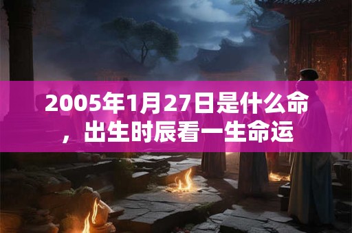 2005年1月27日是什么命，出生时辰看一生命运