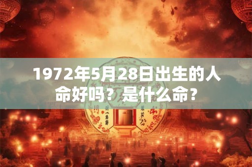 1972年5月28日出生的人命好吗?是什么命? 1972年5月28日出生的人命好吗?是什么命?