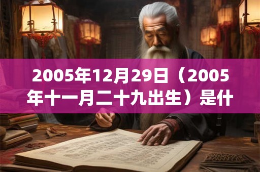 2005年12月29日(2005年十一月二十九出生)是什么命_命运如何 2005年12月29日(2005年十一月二十九出生)是什么命_命运如何