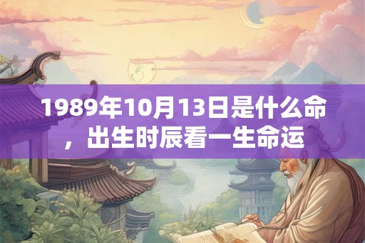 1989年10月13日是什么命，出生时辰看一生命运