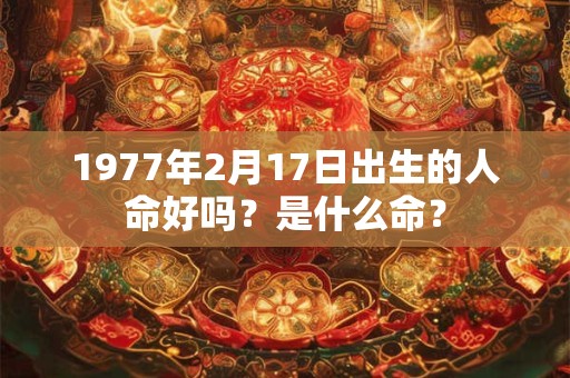 1977年2月17日出生的人命好吗？是什么命？