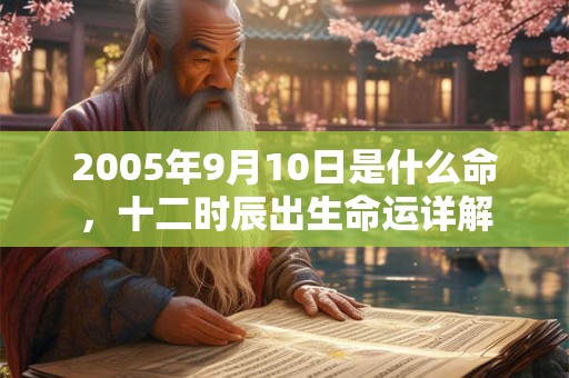 2005年9月10日是什么命,十二时辰出生命运详解 2005年9月10日是什么命,十二时辰出生命运详解