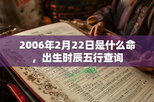 2006年2月22日是什么命,出生时辰五行查询 2006年2月22日是什么命,出生时辰五行查询