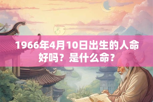 1966年4月10日出生的人命好吗?是什么命? 1966年4月10日出生的人命好吗?是什么命?