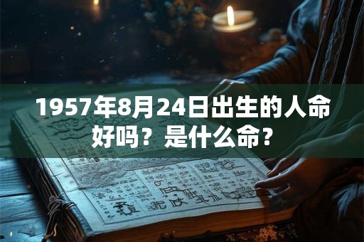 1957年8月24日出生的人命好吗？是什么命？