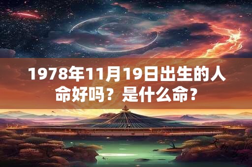 1978年11月19日出生的人命好吗？是什么命？