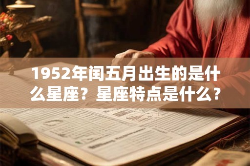 1952年闰五月出生的是什么星座？星座特点是什么？