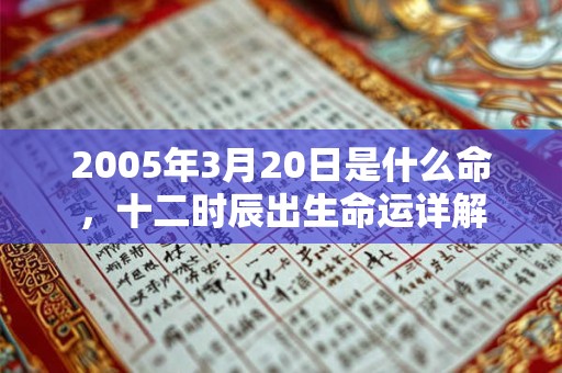 2005年3月20日是什么命,十二时辰出生命运详解 2005年3月20日是什么命,十二时辰出生命运详解