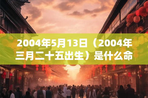 2004年5月13日（2004年三月二十五出生）是什么命_命运如何