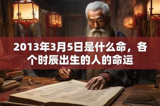 2013年3月5日是什么命,各个时辰出生的人的命运 2013年3月5日是什么命,各个时辰出生的人的命运