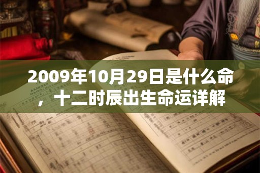 2009年10月29日是什么命,十二时辰出生命运详解 2009年10月29日是什么命,十二时辰出生命运详解