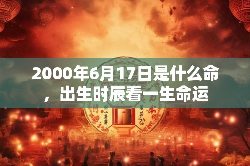 2000年6月17日是什么命，出生时辰看一生命运