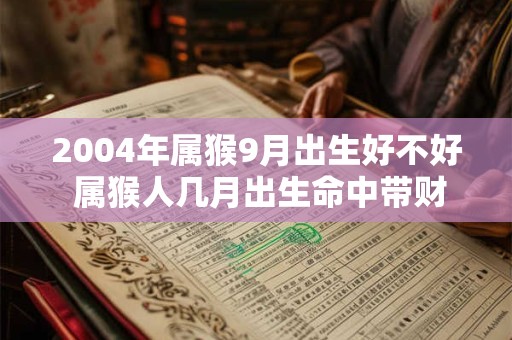 2004年属猴9月出生好不好 属猴人几月出生命中带财