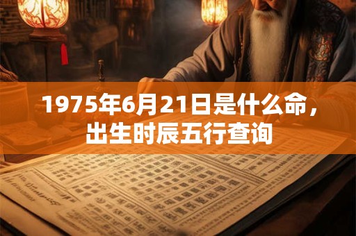 1975年6月21日是什么命,出生时辰五行查询 1975年6月21日是什么命,出生时辰五行查询