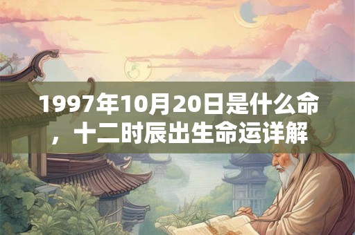 1997年10月20日是什么命,十二时辰出生命运详解 1997年10月20日是什么命,十二时辰出生命运详解