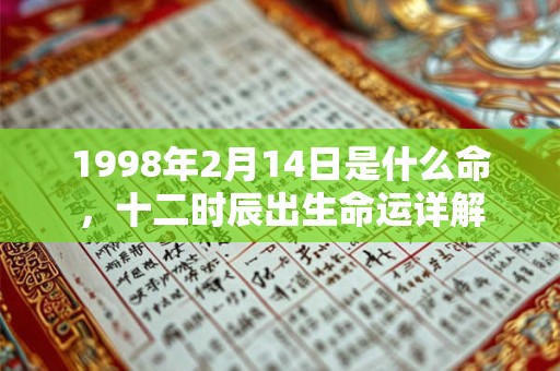 1998年2月14日是什么命，十二时辰出生命运详解