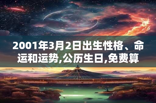 2001年3月2日出生性格、命运和运势,公历生日,免费算命