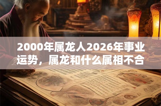 2000年属龙人2026年事业运势,属龙和什么属相不合? 2000年属龙人2026年事业运势,属龙和什么属相不合?