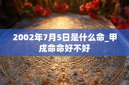 2002年7月5日是什么命_甲戌命命好不好