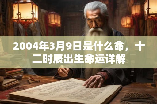 2004年3月9日是什么命,十二时辰出生命运详解 2004年3月9日是什么命,十二时辰出生命运详解