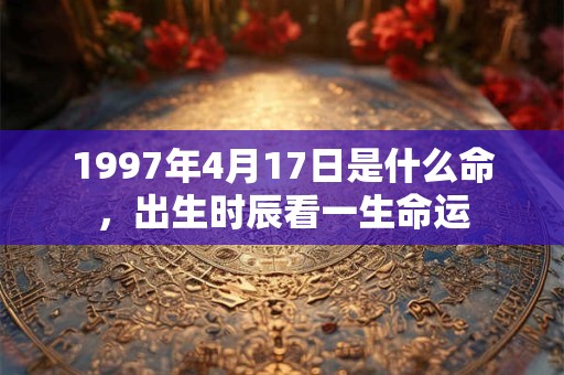 1997年4月17日是什么命，出生时辰看一生命运
