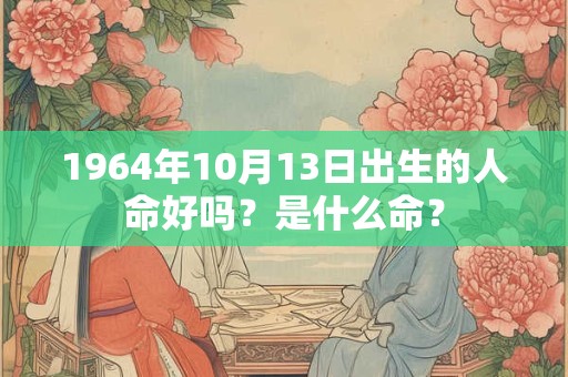 1964年10月13日出生的人命好吗？是什么命？